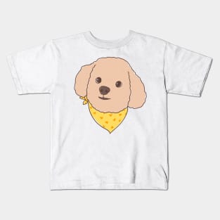 BROWN CUTE POODLE Kids T-Shirt